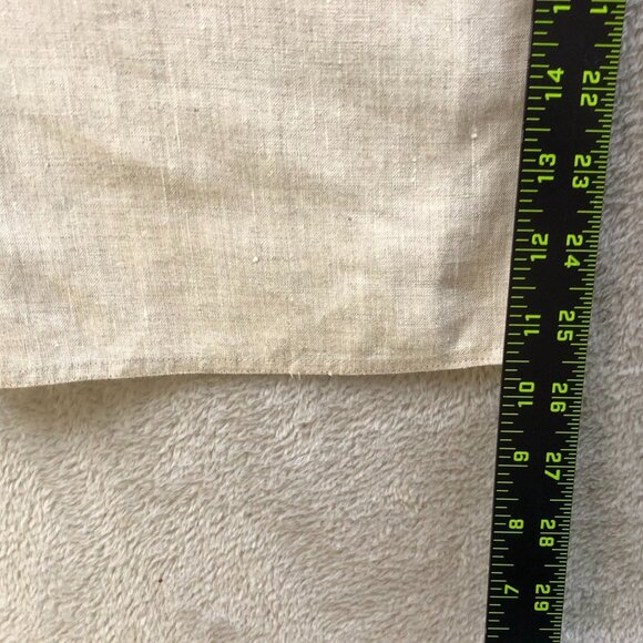 Kate Hill Women's 100% Linen Pants Large Floral Embroidered Casual Wide Leg Beig - Picture 3 of 12